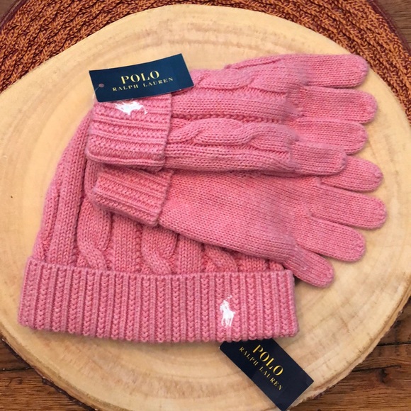 polo hat and glove set